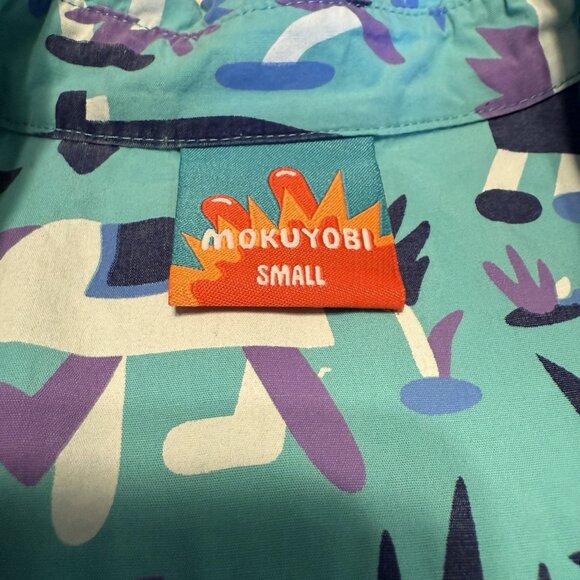 Mokuyobi Blue & Purple Button Front Shirt - Small - Made in the USA - Picture 4 of 4